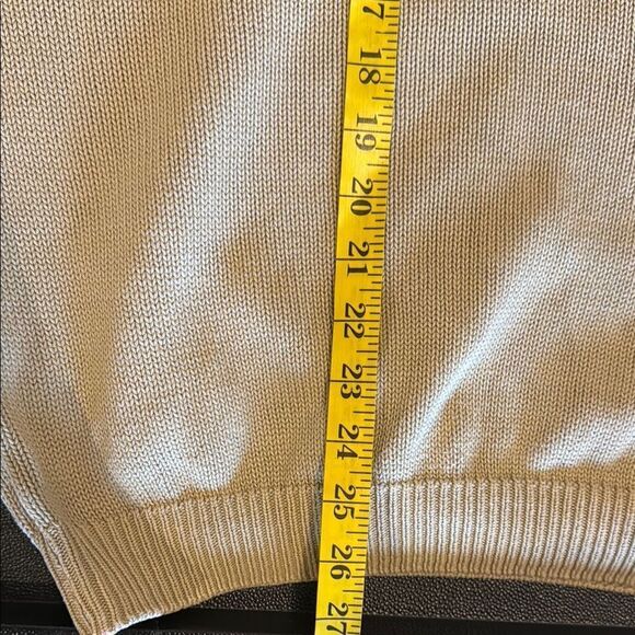 Mark&Spencer StMichael Men's Beige Sand V-Neck Sweater size medium - Picture 7 of 8